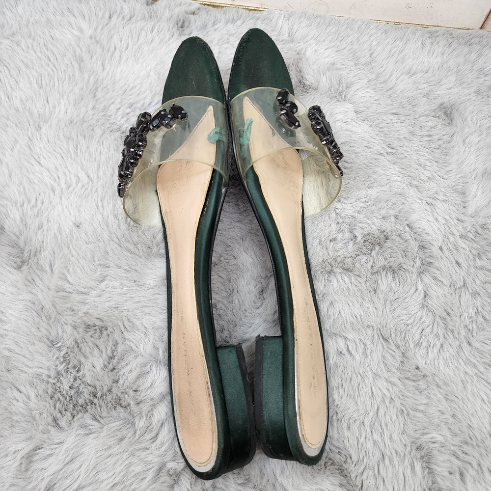Zara woman clear vinyl and satin gemstone  sandals - Picture 8 of 9